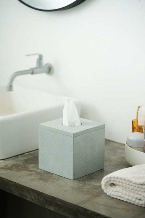Zolite tissue box by basin