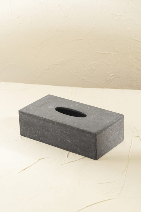 Black marble tissue box cover
