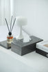 Rectangular back marble tissue box holder