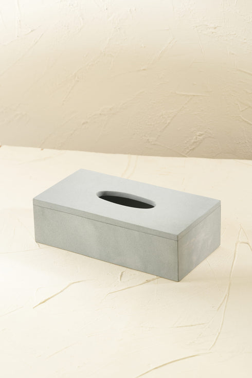 Light blue stone tissue box catalog picture