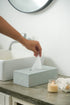 Zolite light blue stone tissue box in bathroom