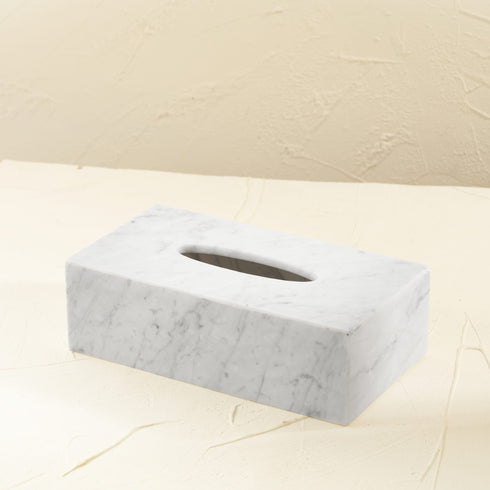 carrara marble tissue holder