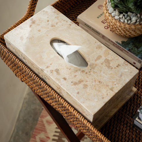 Tissue box marble - Four stunning colours - Coastal Villa Homeware