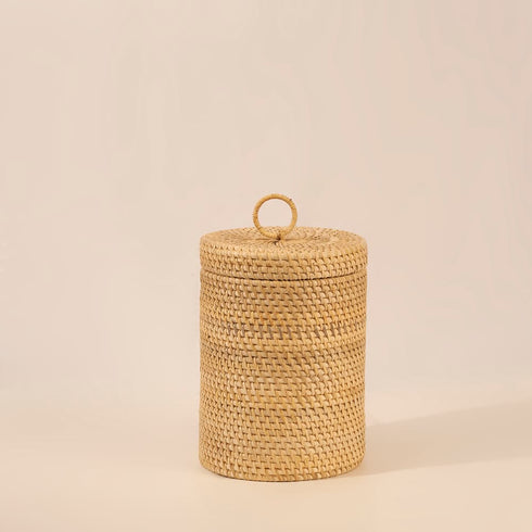 Wicker Toilet Roll Holder in 3 sizes and colours - Coastal Villa Homeware