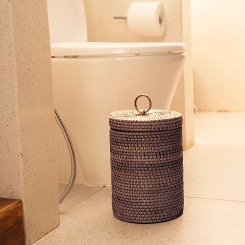 Wicker Toilet Roll Holder in 3 sizes and colours - Coastal Villa Homeware