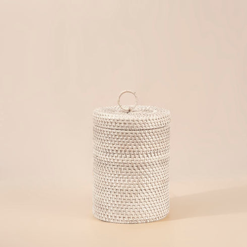 Wicker Toilet Roll Holder in 3 sizes and colours - Coastal Villa Homeware