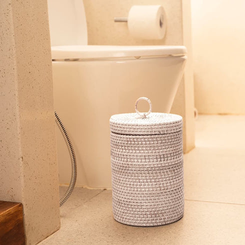Wicker Toilet Roll Holder in 3 sizes and colours - Coastal Villa Homeware