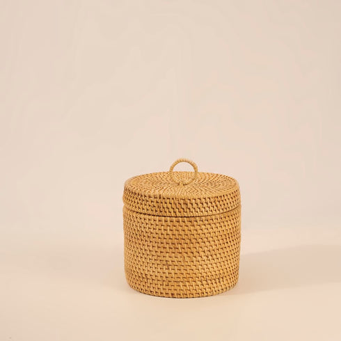 Wicker Toilet Roll Holder in 3 sizes and colours - Coastal Villa Homeware