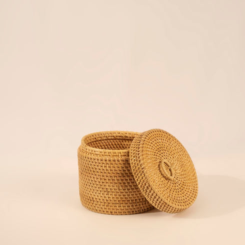 Wicker Toilet Roll Holder in 3 sizes and colours - Coastal Villa Homeware