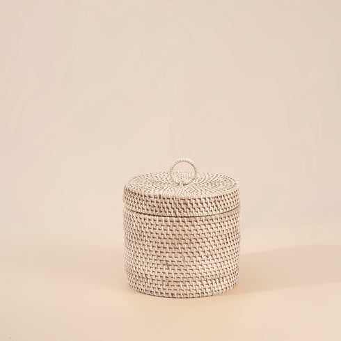 Wicker Toilet Roll Holder in 3 sizes and colours - Coastal Villa Homeware