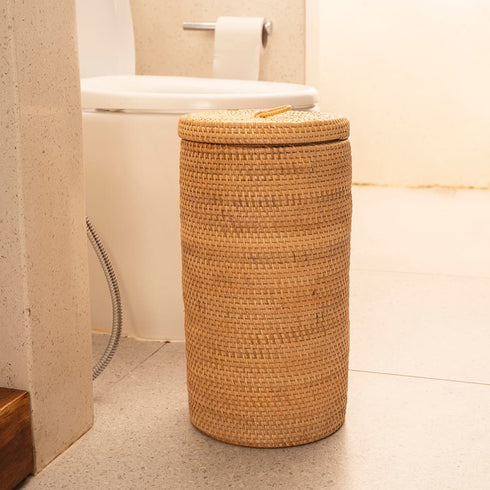 Wicker Toilet Roll Holder in 3 sizes and colours - Coastal Villa Homeware