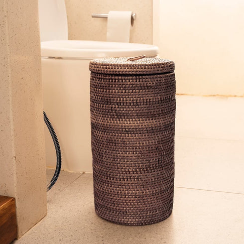 Wicker Toilet Roll Holder in 3 sizes and colours - Coastal Villa Homeware