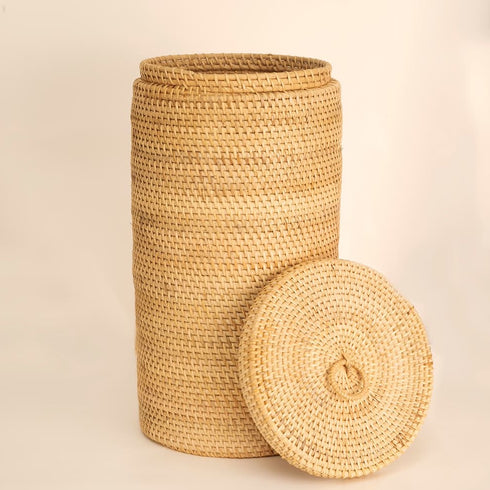 Wicker Toilet Roll Holder in 3 sizes and colours - Coastal Villa Homeware