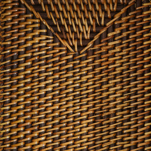 Rectangular Tissue Holder - Wicker Rattan Tissue Box Cover - Coastal Villa Homeware