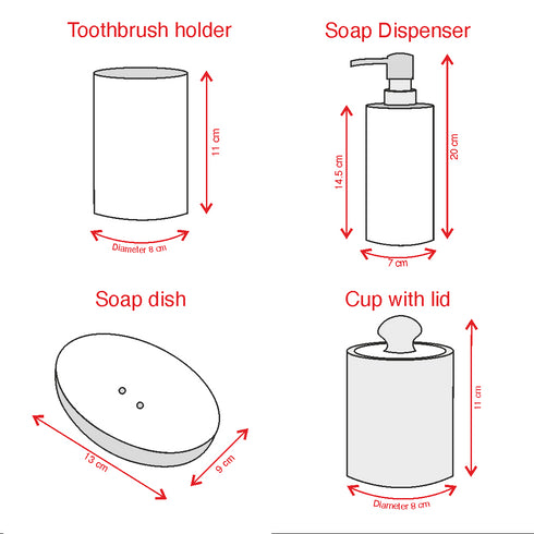 Marble Bathroom Amenities - Coastal Villa Homeware