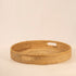 Large Round Wicker Tray with Handles - Coastal Villa Homeware
