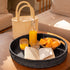 Large Round Wicker Tray with Handles - Coastal Villa Homeware