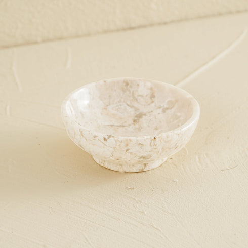 Trinket dish for jewellery in marble - Coastal Villa Homeware