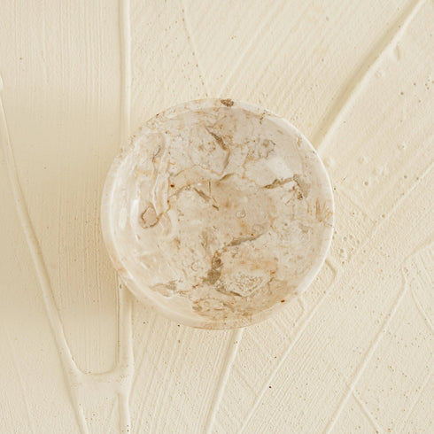Trinket dish for jewellery in marble - Coastal Villa Homeware