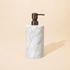 Carrara marble soap dispenser with coffee metal pump
