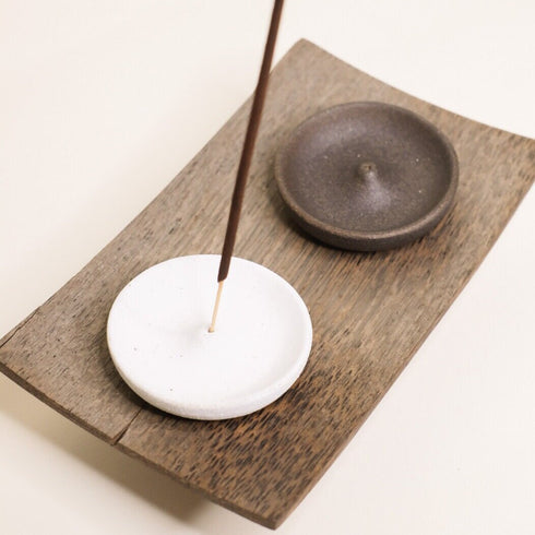 Moon ceramic Incense Holder - Coastal Villa Homeware