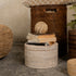 Round Rattan Storage Basket | Wicker baskets S, M and L in 4 colours - Coastal Villa Homeware