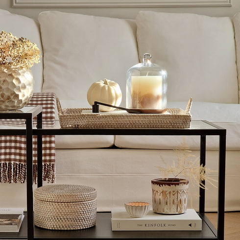 Decorative Serving Tray Made of Rattan - 3 colours - Coastal Villa Homeware