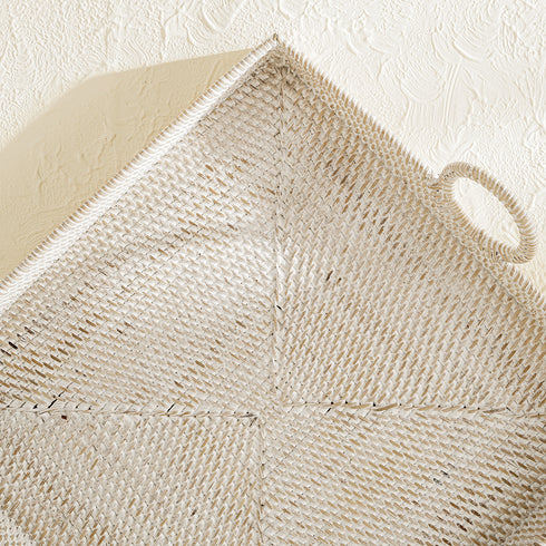 Decorative Serving Tray Made of Rattan - 3 colours - Coastal Villa Homeware