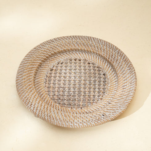 Rattan Charger Plates in 4 colours - Coastal Villa Homeware