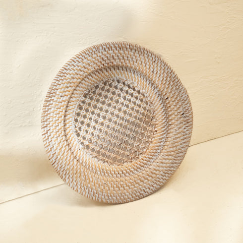 Rattan Charger Plates in 4 colours - Coastal Villa Homeware