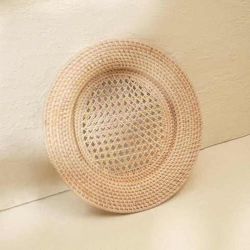 Rattan Charger Plates in 4 colours - Coastal Villa Homeware