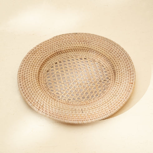 Rattan Charger Plates in 4 colours - Coastal Villa Homeware