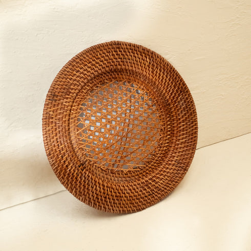 Rattan Charger Plates in 4 colours - Coastal Villa Homeware