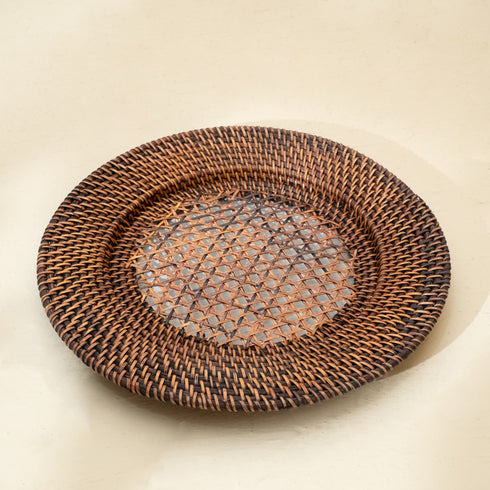 Rattan Charger Plates in 4 colours - Coastal Villa Homeware