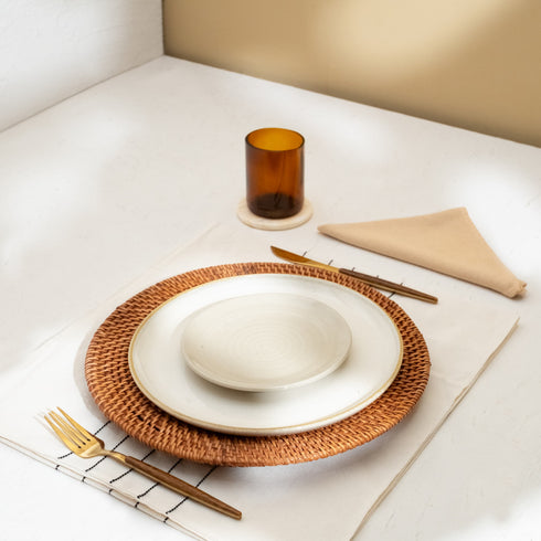 Rattan Charger Plates in 4 colours - Coastal Villa Homeware