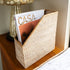 Rattan File Holder - Magazine Holder and a4 docment - Coastal Villa Homeware