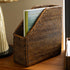 Rattan File Holder - Magazine Holder and a4 docment - Coastal Villa Homeware