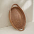 Oval Rattan wicker Woven Tray with Handles-4 Colours in large and small - Coastal Villa Homeware