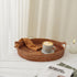 Oval Rattan wicker Woven Tray with Handles-4 Colours in large and small - Coastal Villa Homeware