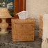Square Rattan Tissue Cover - Wicker Tissue Boxes - Coastal Villa Homeware