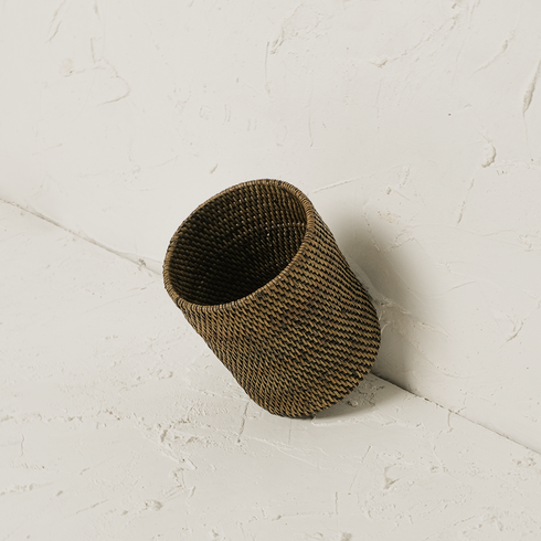 Rattan Plant Pot with Terracotta Insert and Saucer
