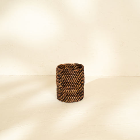Pen and pencil holder rattan pot