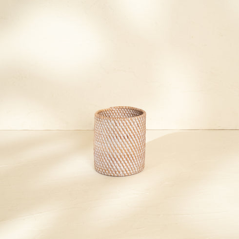Pen and pencil holder rattan pot