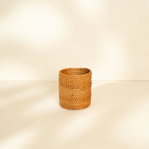 Pen and pencil holder rattan pot