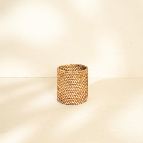Pen and pencil holder rattan pot