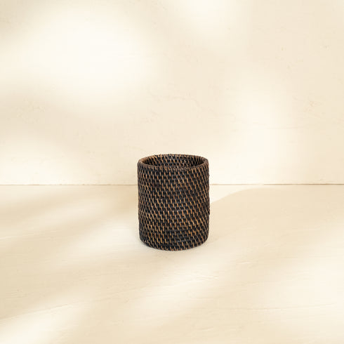 Pen and pencil holder rattan pot