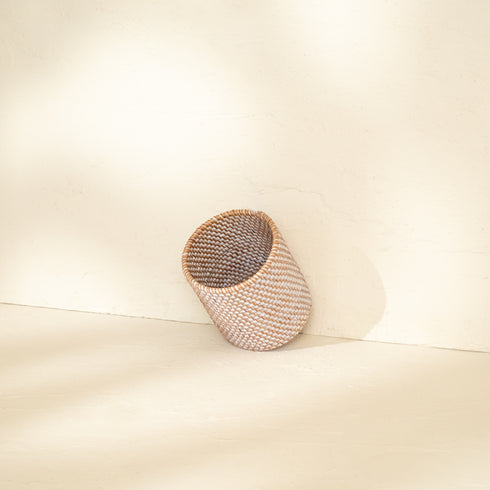 Pen and pencil holder rattan pot