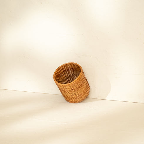 Pen and pencil holder rattan pot
