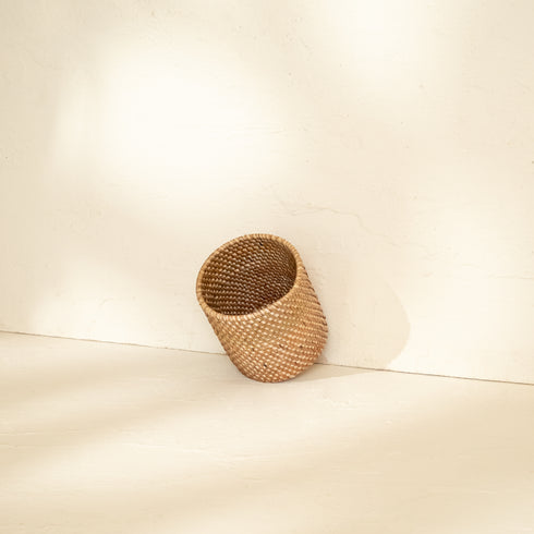 Pen and pencil holder rattan pot