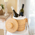 Rattan Insulated Ice Bucket with Tongs - 3 colours